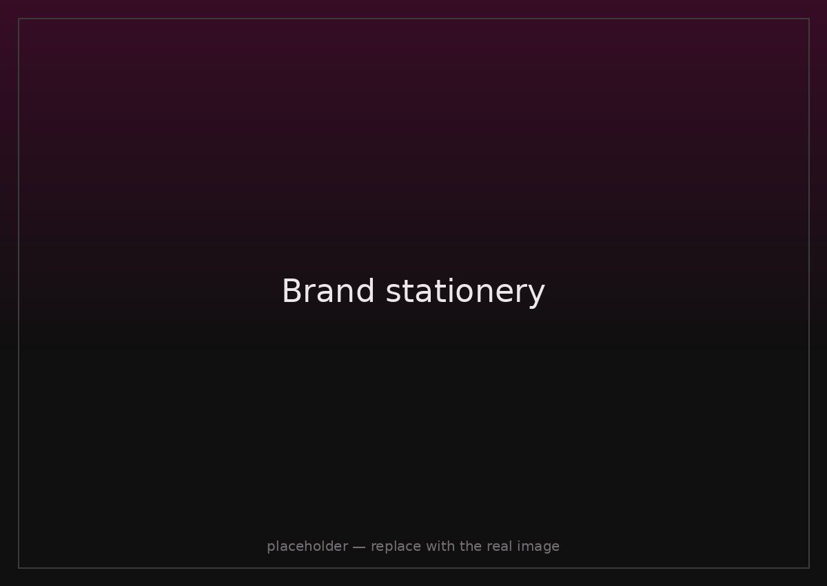 Brand stationery design by Reddishpink