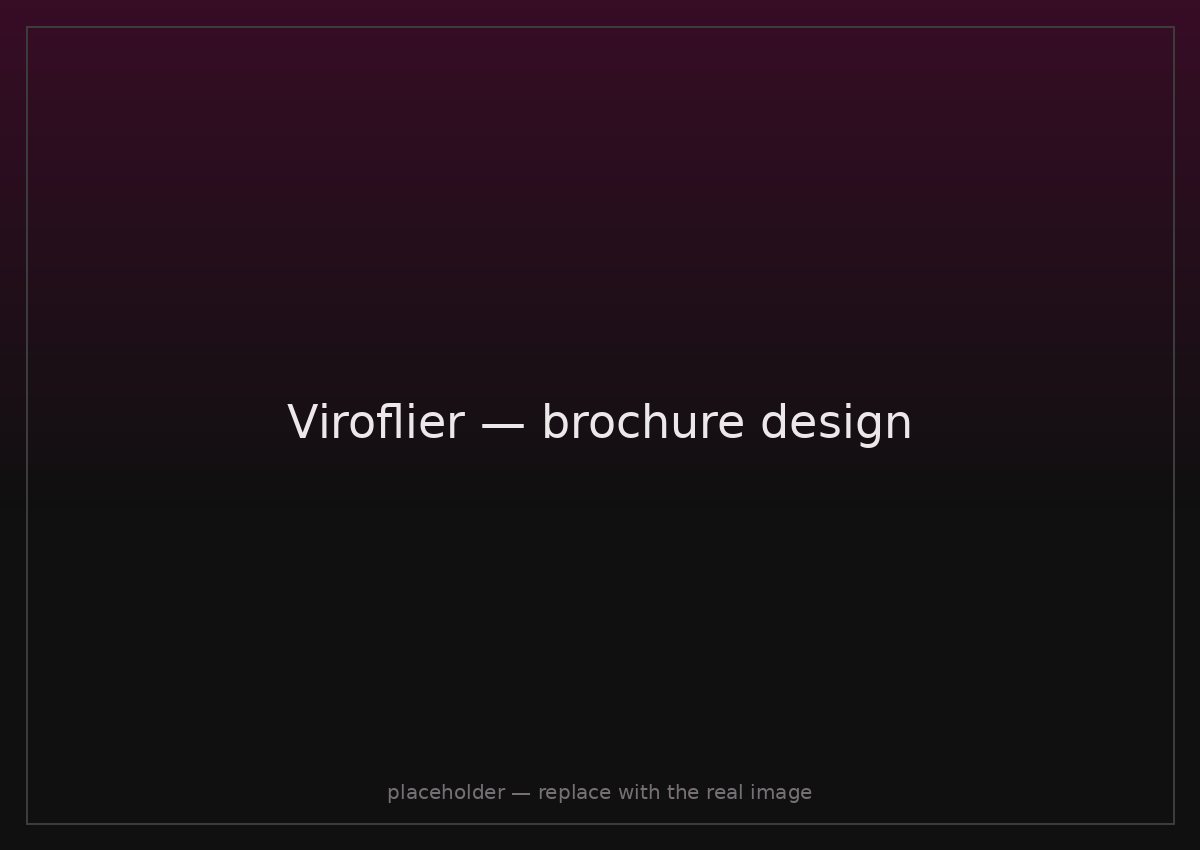 Viroflier brochure design by Reddishpink