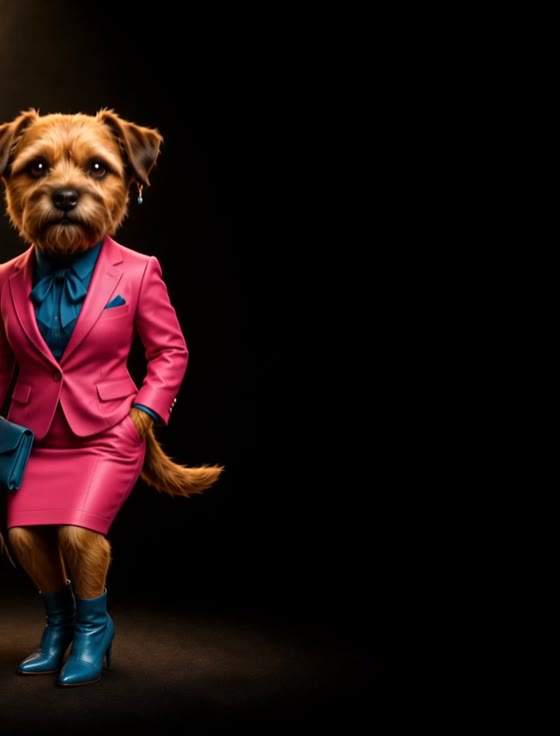 Reddishpink Border Terrier character