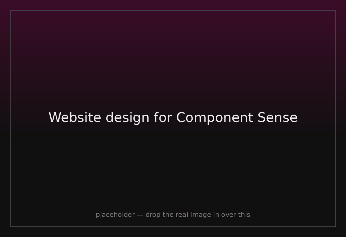 Website design for Component Sense