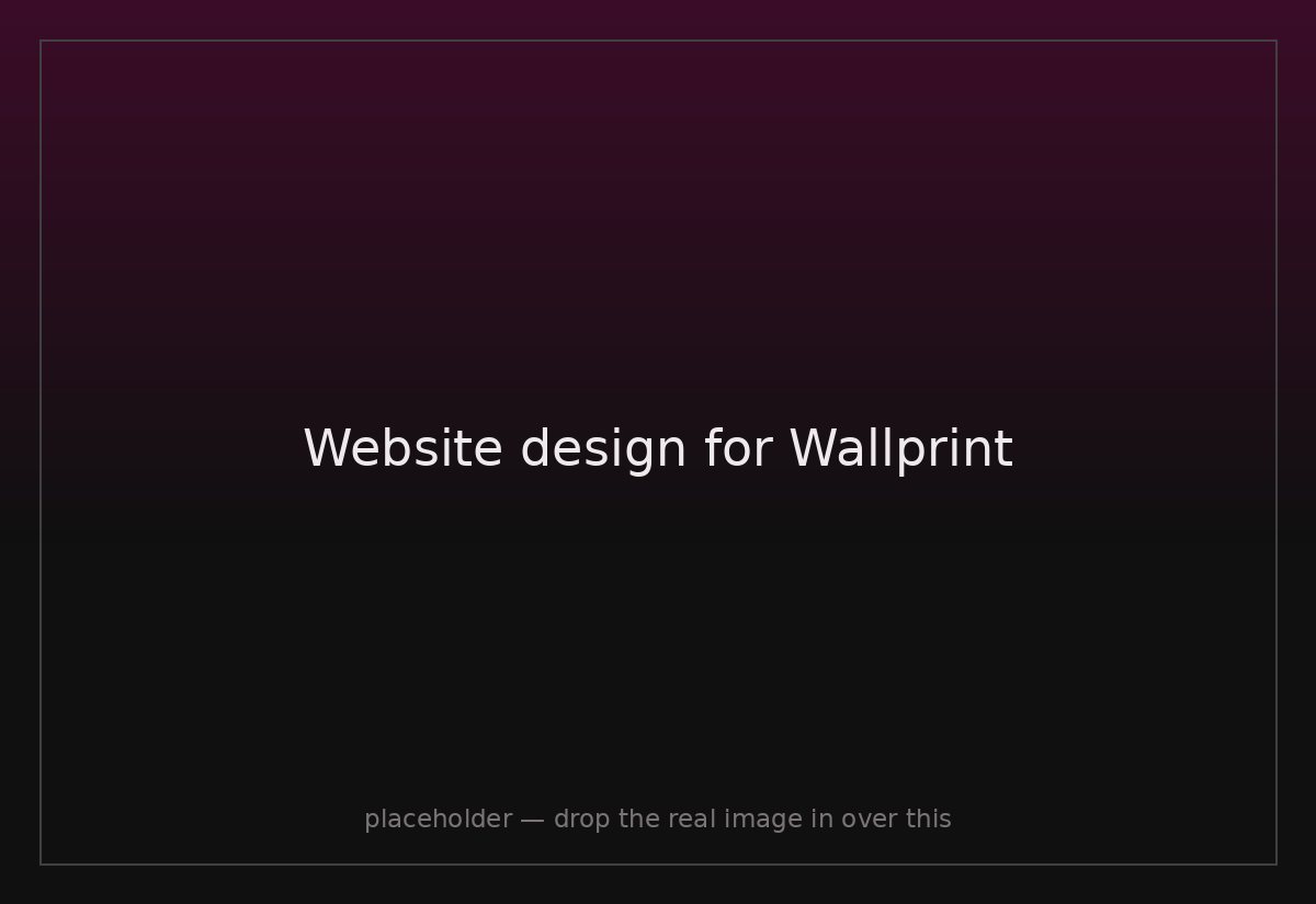 Website design for Wallprint